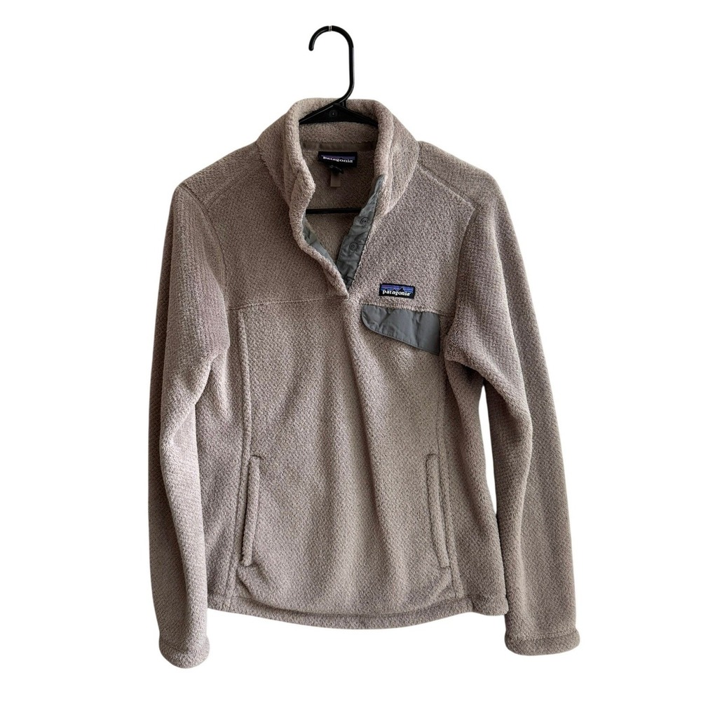 Patagonia Re-Tool Snap-T Pullover Fleece Taupe Brown Small 25443
